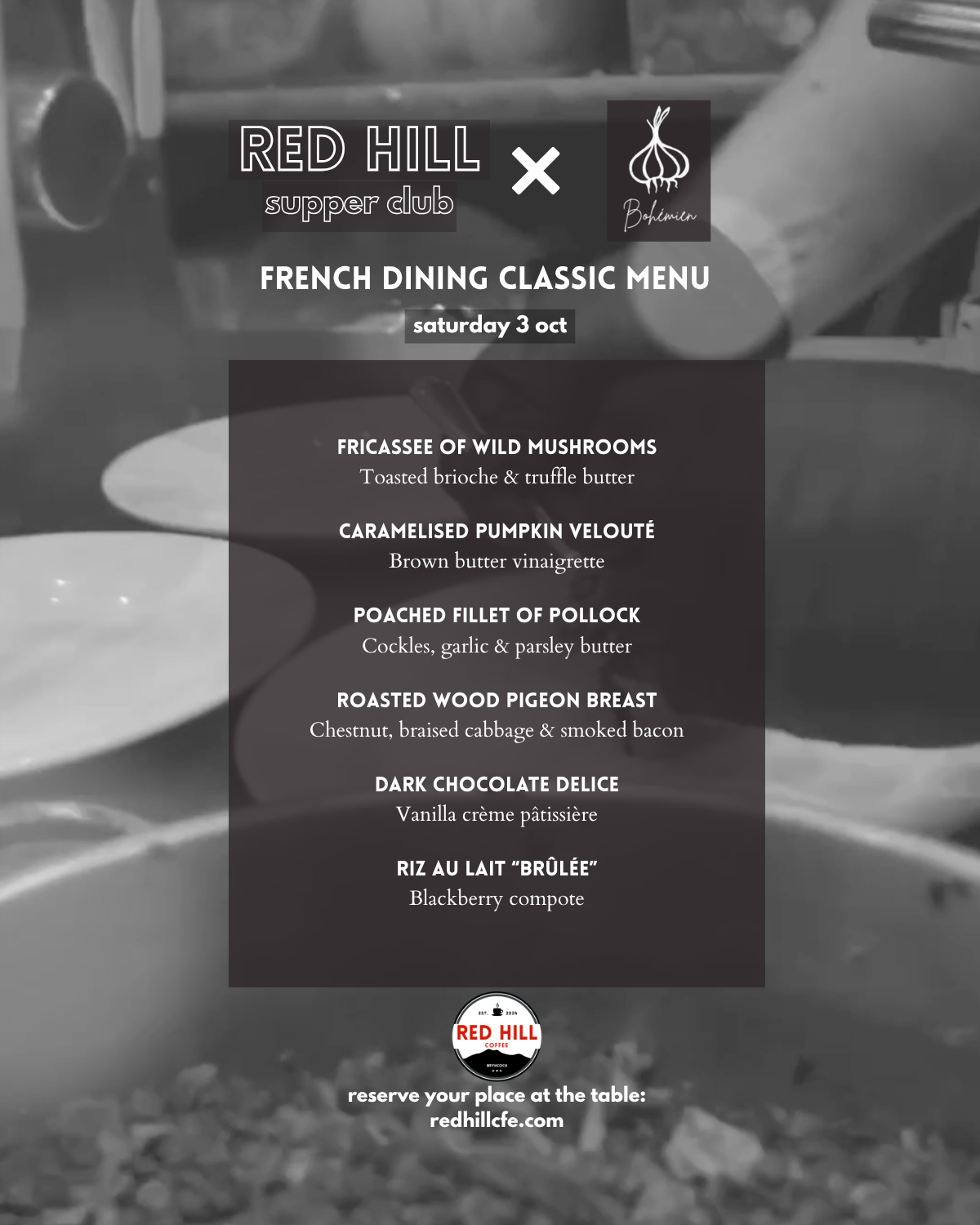 Red Hill Supper Club — French Night with Bohemien | October 3